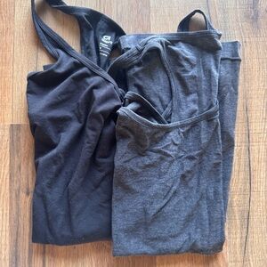 GAP Body Black & Charcoal Layered Tank Tops Bundle